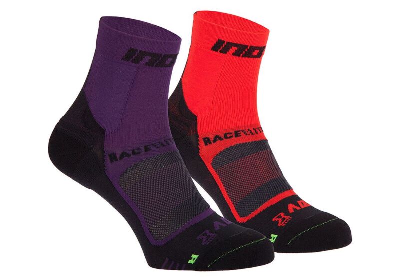 Inov-8 Race Elite Pro (Twin Pack) Women's Socks Purple/Black/Red/Black UK 029853YXB